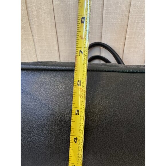 NWT IO PELLE ITALIA Large SKULL Embossed Leather Shoulder Bag Tote $695 Black - Picture 11 of 15